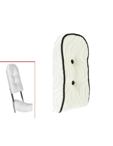 Sissy Bar Back Cushion Velour White.